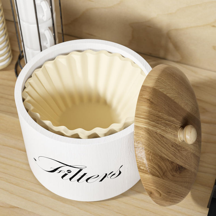 Wooden Coffee Filter Holder with Lid