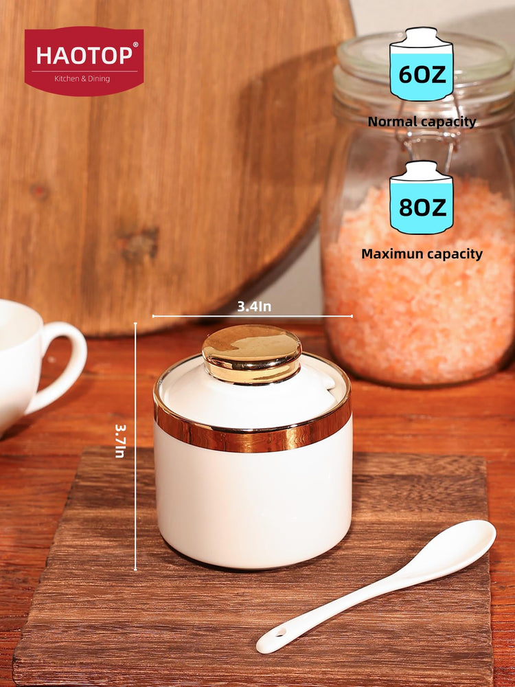 8 oz Sugar Bowl with Lid and Spoon