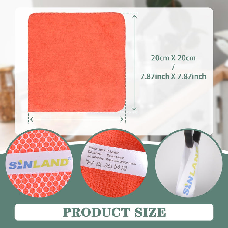 Dish Cloth for Washing Dishes Kitchen Washcloth Cleaning Cloth (10 Count)