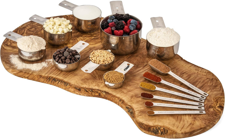 Stainless Steel Measuring Cups and Spoons Set
