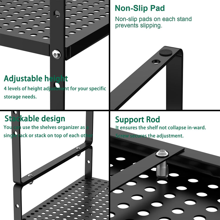 Large Expandable Cabinet Storage Shelf Organizer Rack