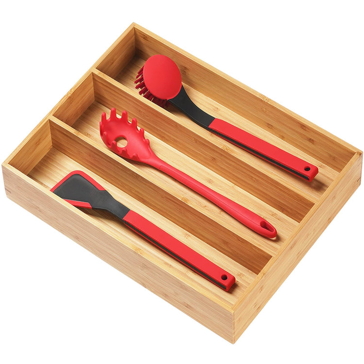 Bamboo Kitchen Utensils Organizer