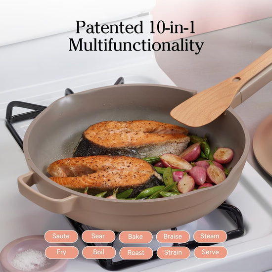 Our Place Large Always Pan 2.0-12.5” (4 Qt) Nonstick, Toxin-Free Ceramic Cookware | Patented 10-in-1 Aluminum Frying & Sauté Pan | Safe for Oven, Induction & All Cooktops up to 450°F | Steam - Nestoria
