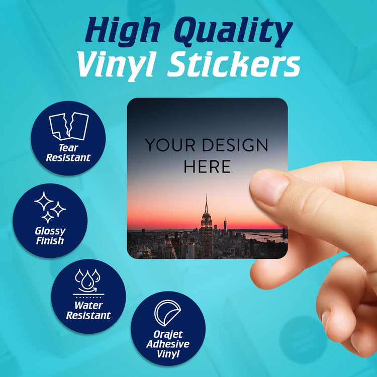 100 Custom Vinyl Stickers (100 Count)