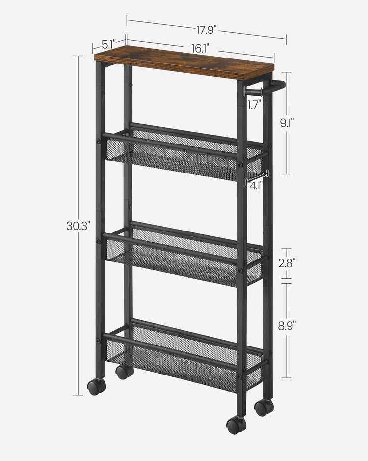 Slim Rolling Cart