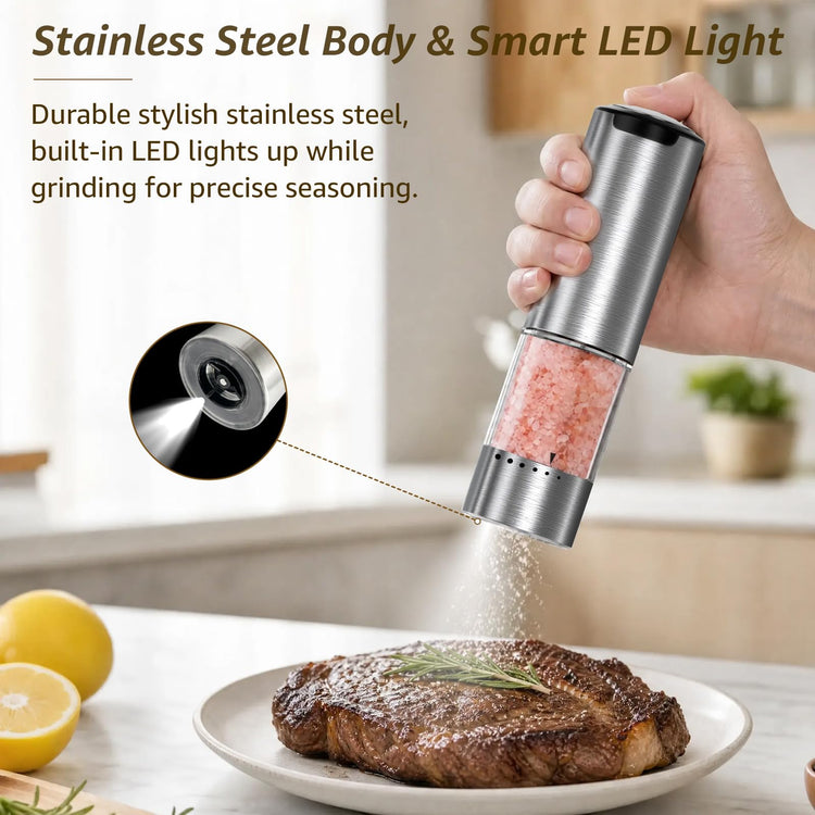 Electric Salt and Pepper Grinder Set Type (2 Count)