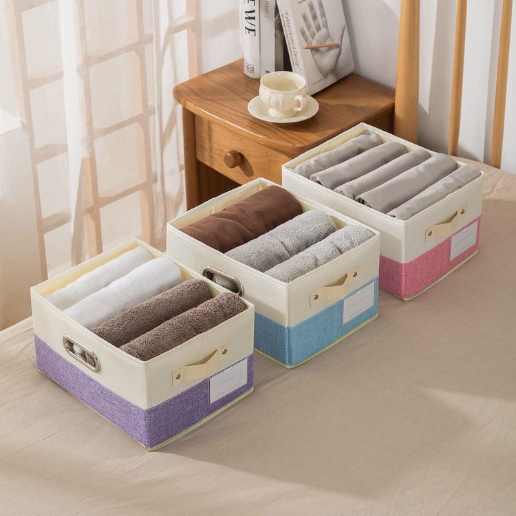 Large Collapsible Storage Baskets for Closet [3 (3 Count)