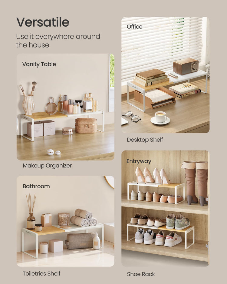 Spice Rack Expandable Cupboard Shelf Orgnizer
