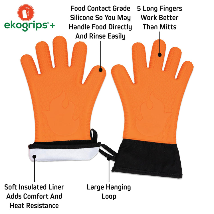 Ekogrips Plus Oven Gloves with Fingers (2 Count)