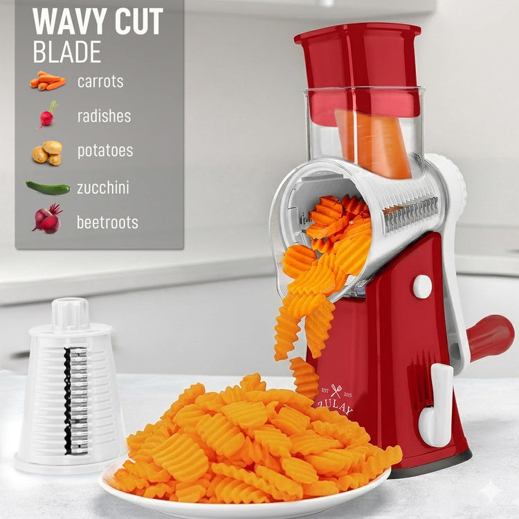 Rotary Cheese Grater 5 Blade Cheese Shredder