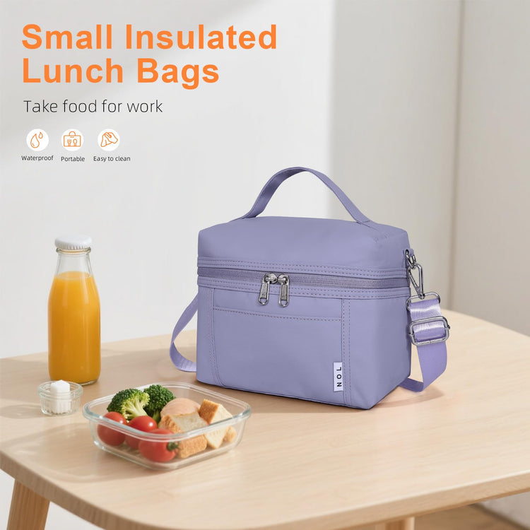 NOL Insulated Lunch Bags for Women Cooler Bag Lightweight Nylon Waterproof Lunch Box for Work