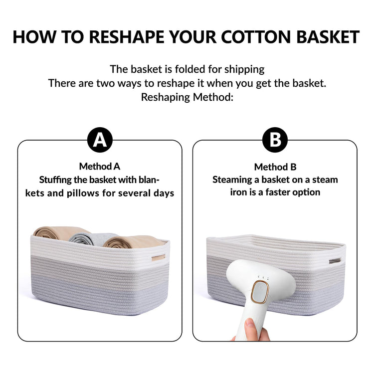 Large Storage Baskets for Organizing (4 Count)