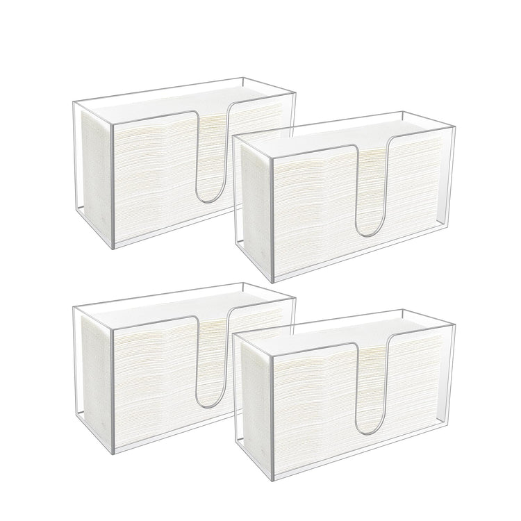 4 Pack Acrylic Paper Towel Holder (4 Count)