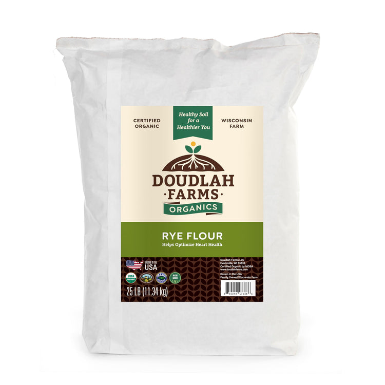 Organic Rye Flour 25 lb Bulk (400 Ounce)