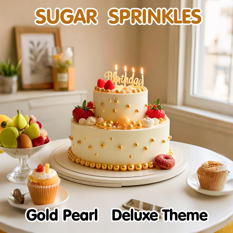 Gold Pearl Sprinkles (4.58 Ounce)