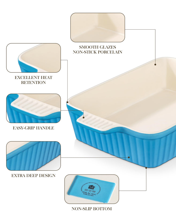 4.4 QT Ceramic Casserole Dishes for Oven