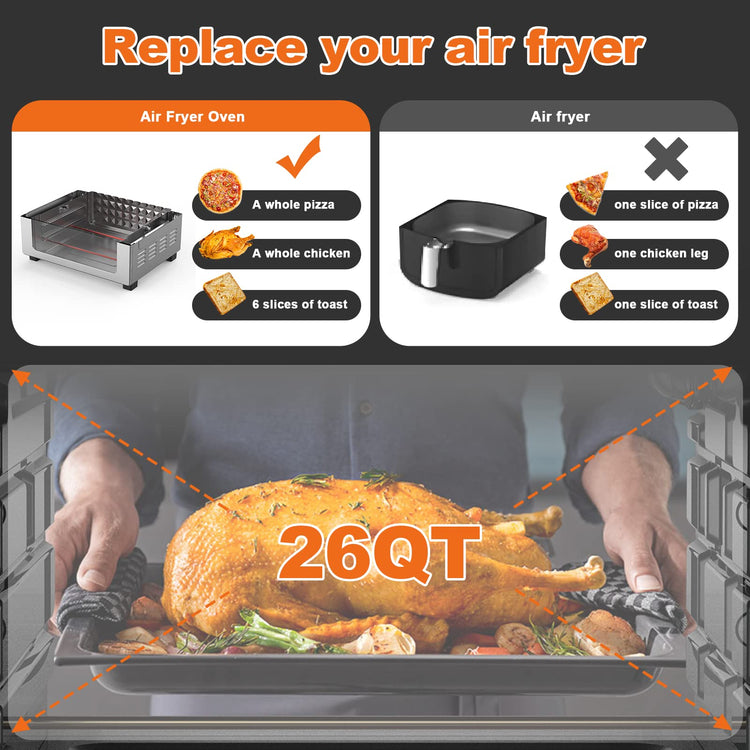 Air Fryer Toaster Oven 26 QT
