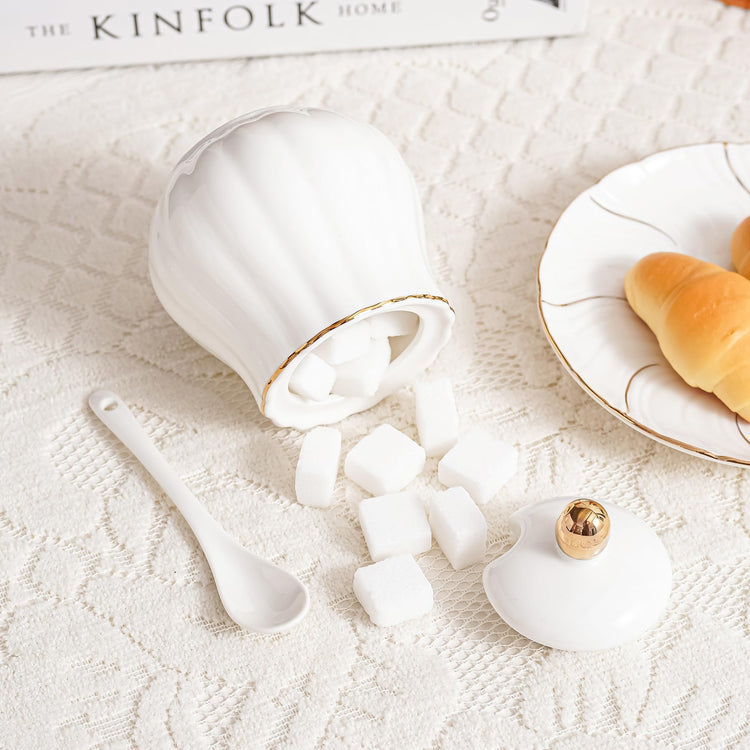 Ceramic Sugar and Creamer Set
