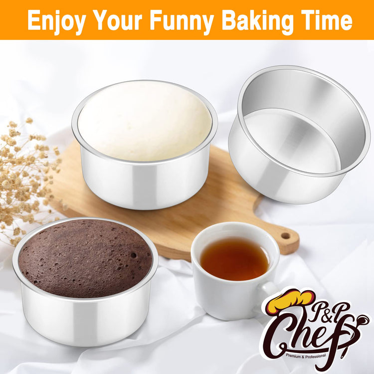 4 Inch Round Cake Pan Set of 3 (3 Count)