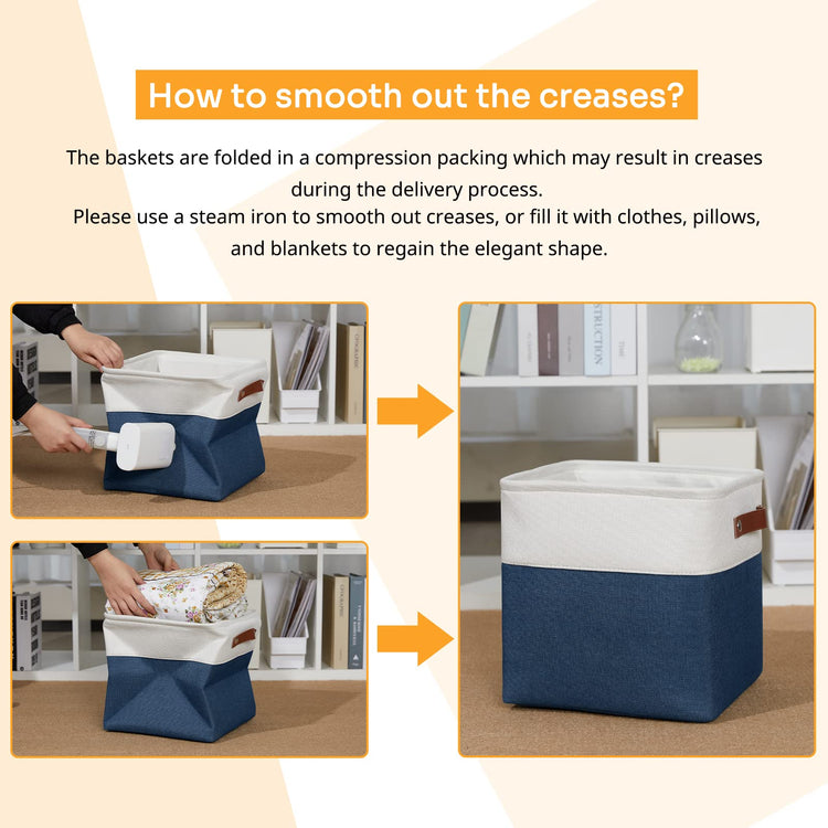 Set of 4 Storage Cubes Baskets for Organizing (4 Count)