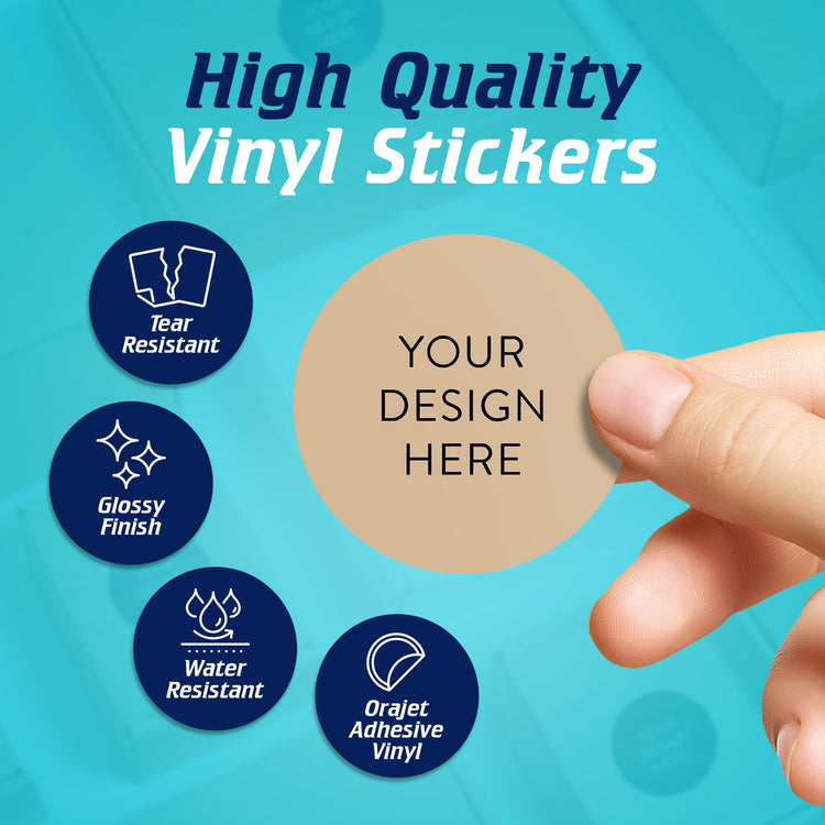 Custom Vinyl Stickers Your Image (100 Count)