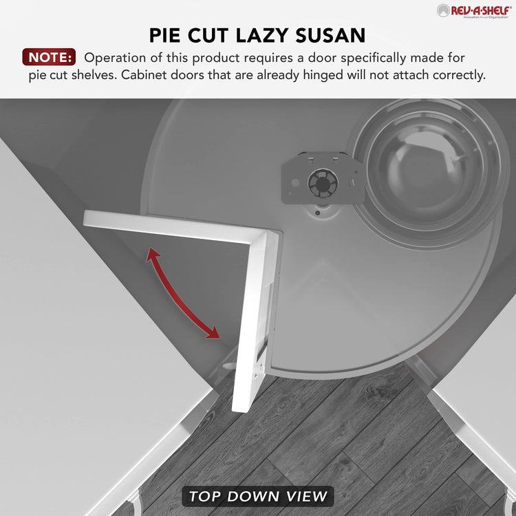 2 Tier Pie Cut Lazy Susan for Corner Base Cabinets