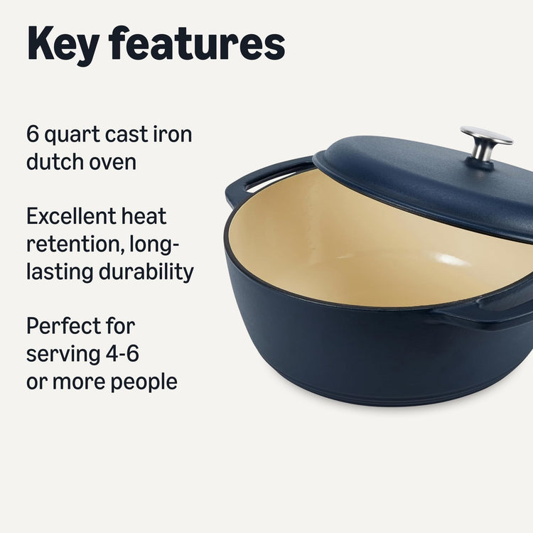 Enameled Cast Iron Dutch Oven Pot with Lid