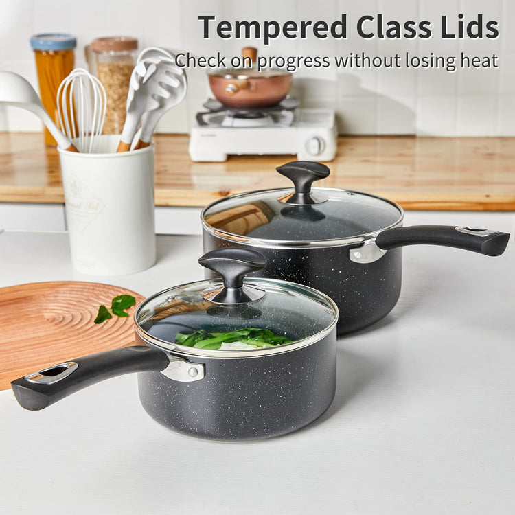 Nonstick Saucepan Set with Lid