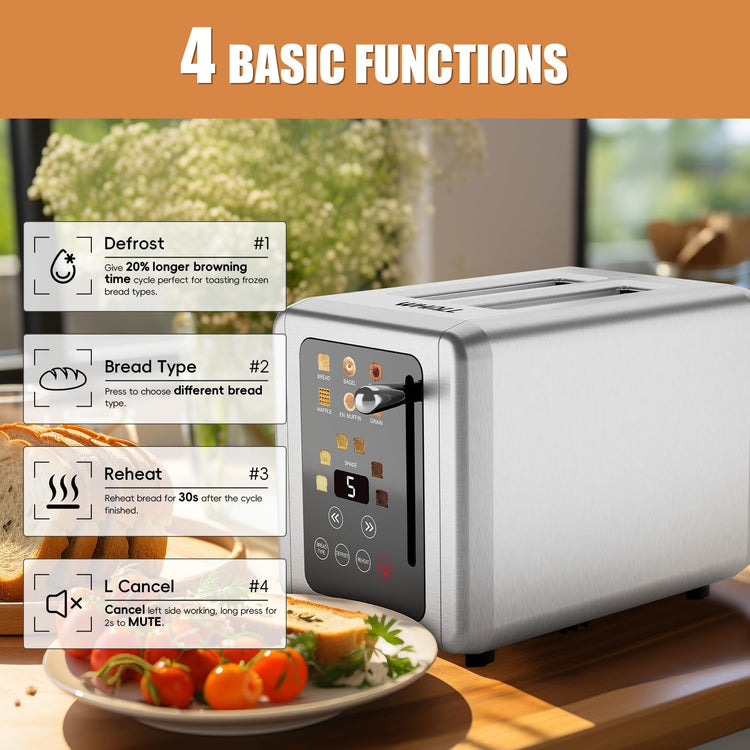 Touch Screen Toaster 2 Slice