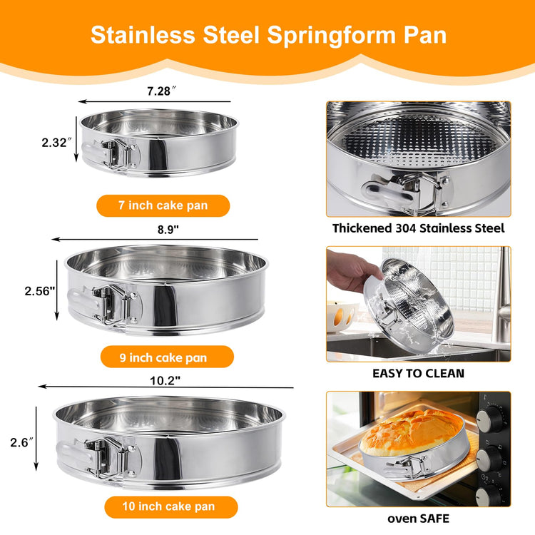 Springform Pan Set for Baking (3 Count)
