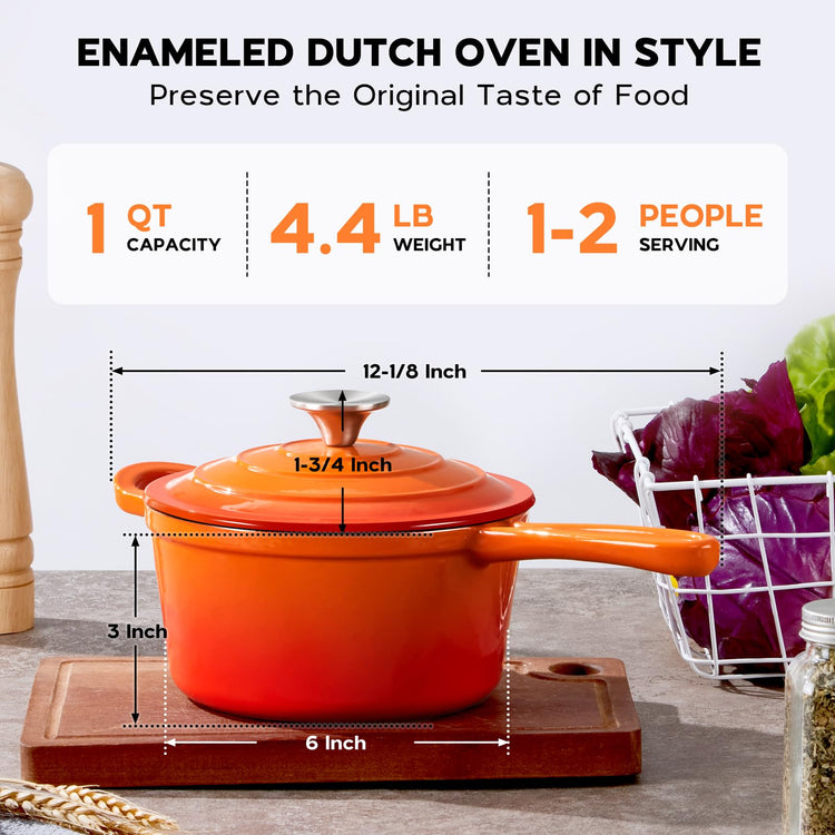Enameled Cast Iron Sauce Pan Pot