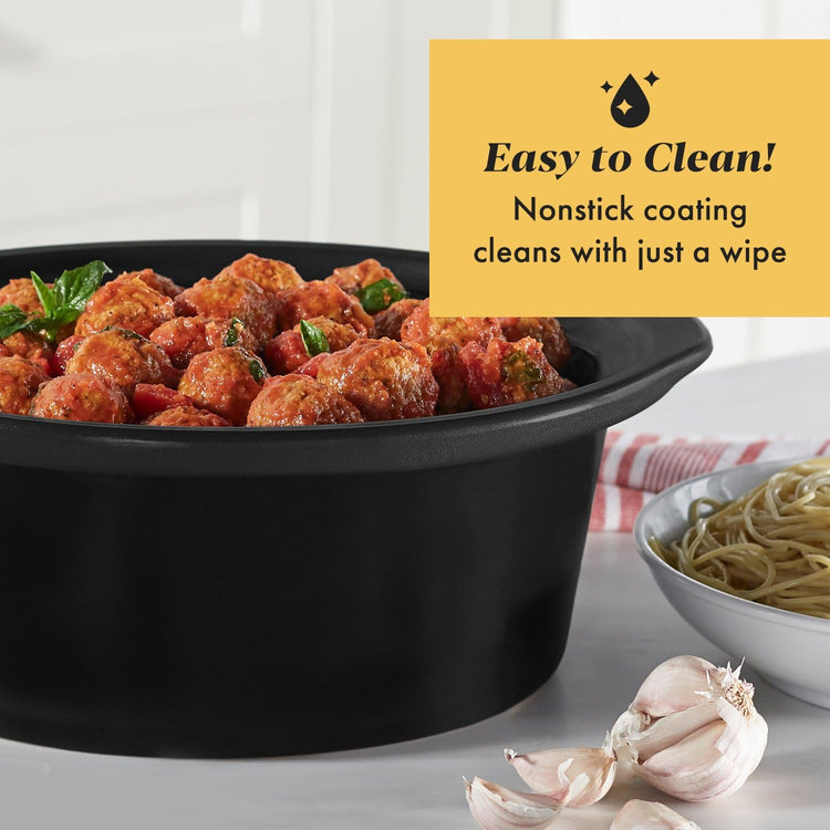 6 Quart Programmable Slow Cooker with Timer and Auto Food Warmer Setting