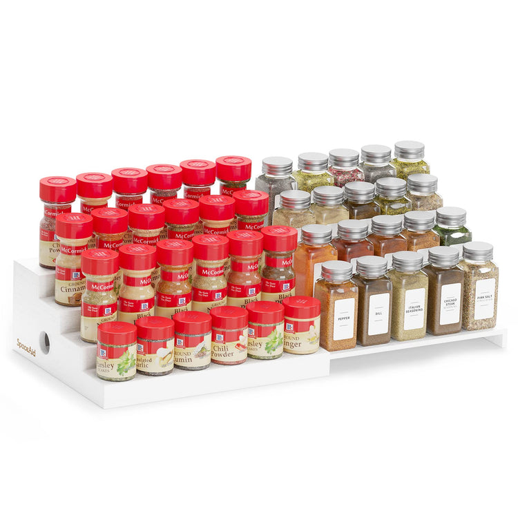 Bamboo Spice Rack Organizer for Cabinet