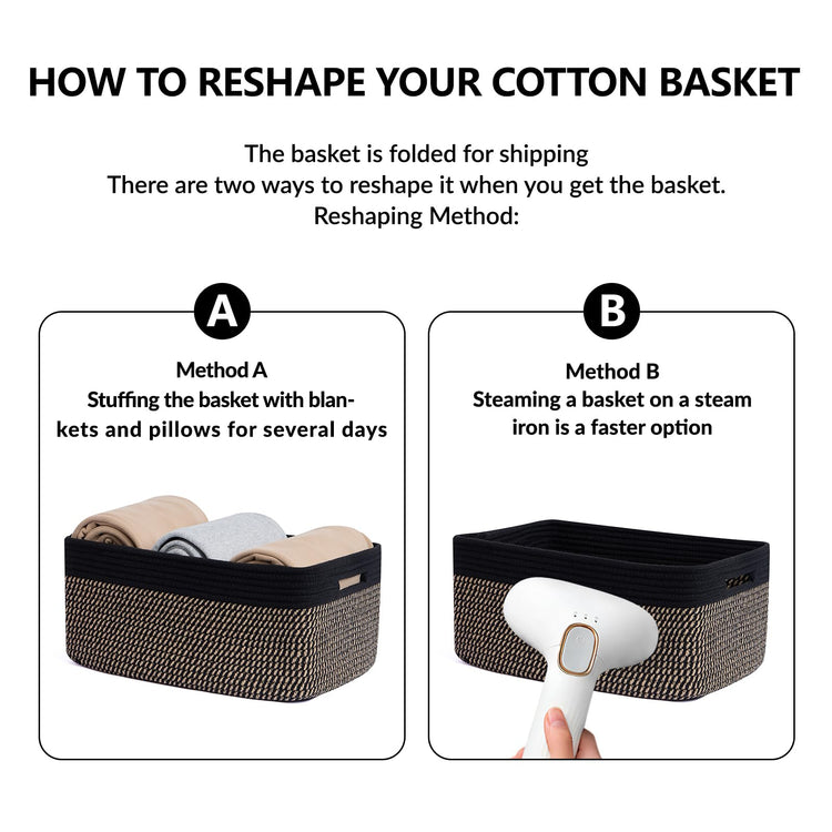 Large Storage Baskets for Organizing (4 Count)