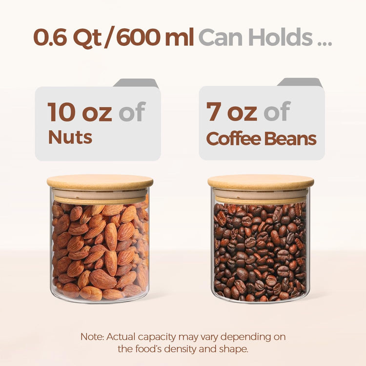 Glass Storage Containers With Lids 0.6 Qt (9 Count)