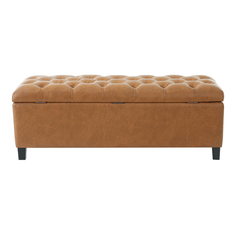 Ottilie Faux Leather Storage Ottoman Bench