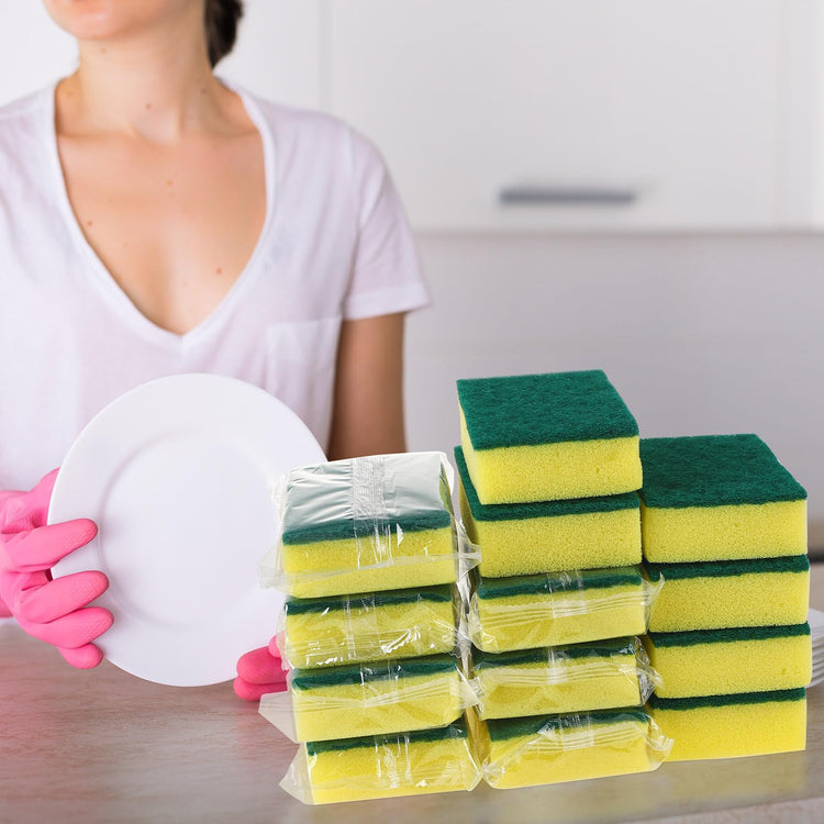 90Pack Individually Wrapped Sponges Uncompressed Kitchenware (19.2 Ounce)
