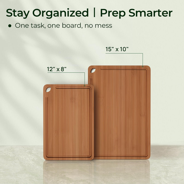 Carbonized Bamboo Cutting Board Set of 2 (2 Count)
