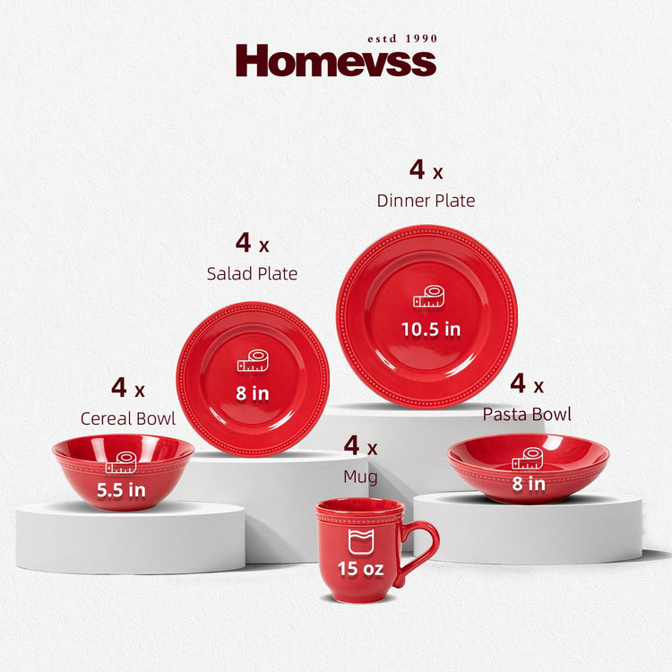 Pearl Dots Stoneware Dinnerware Set