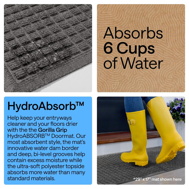 Ultra Absorbent Front Door Mat Outside Entrance 47x35