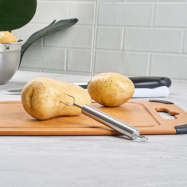 6 in Stainless Steel Potato Peeling Fork (24 Count)