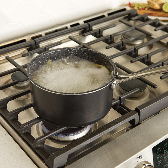 Nordic Ware Basalt Formed Aluminum Sauce Pan, 3 Quart, Ceramic Coating - Nestoria