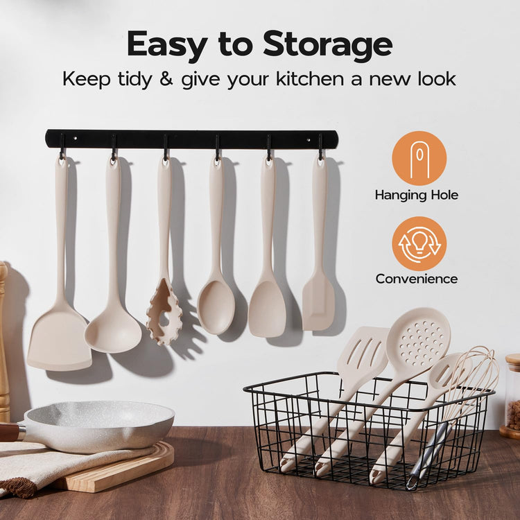 Silicone Cooking Utensils Set of 10 (10 Count)