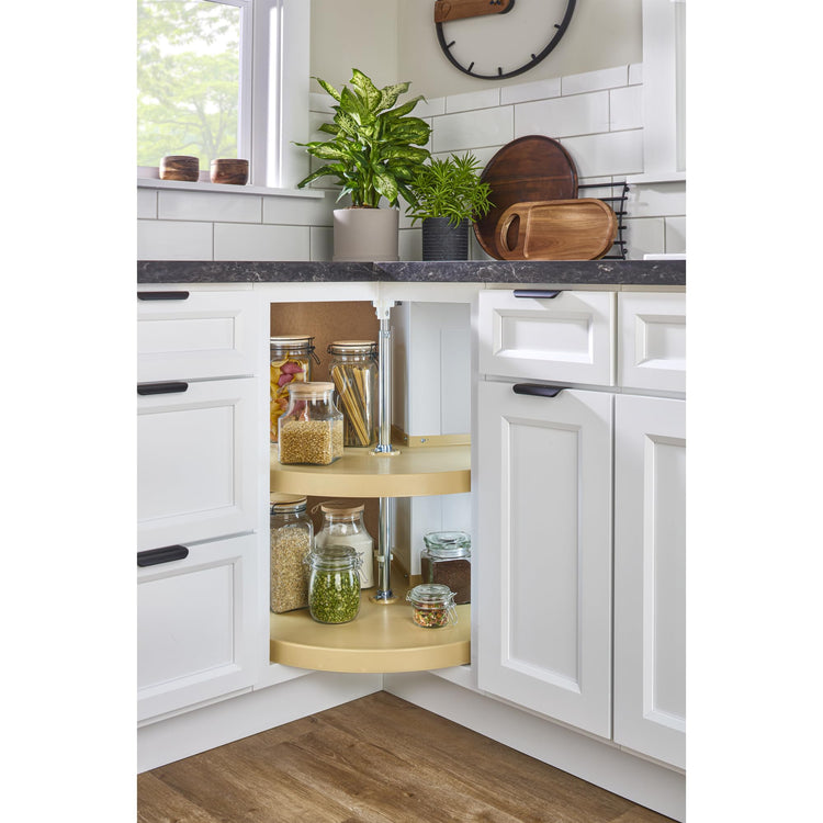 2 Tier Pie Cut Lazy Susan for Corner Base Cabinets