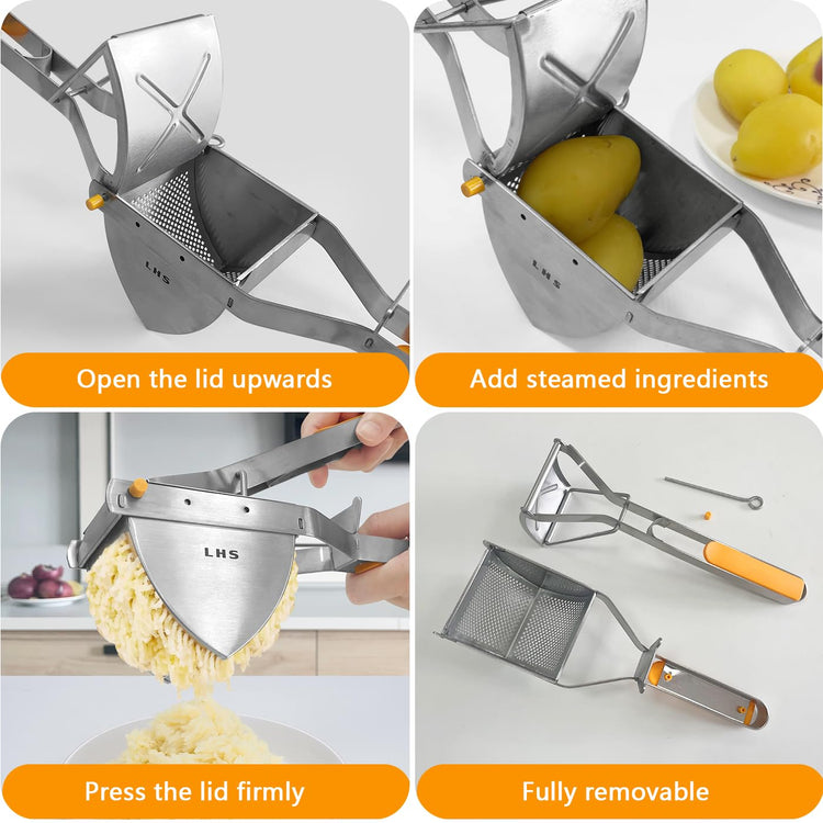 Stainless Steel Potato Ricer and Masher