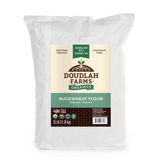 Organic Buckwheat Flour 25 lb Bulk (400 Ounce)