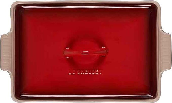 Le Creuset Stoneware Heritage Covered Rectangular Casserole, 4 qt. (12" x 9"), Cerise