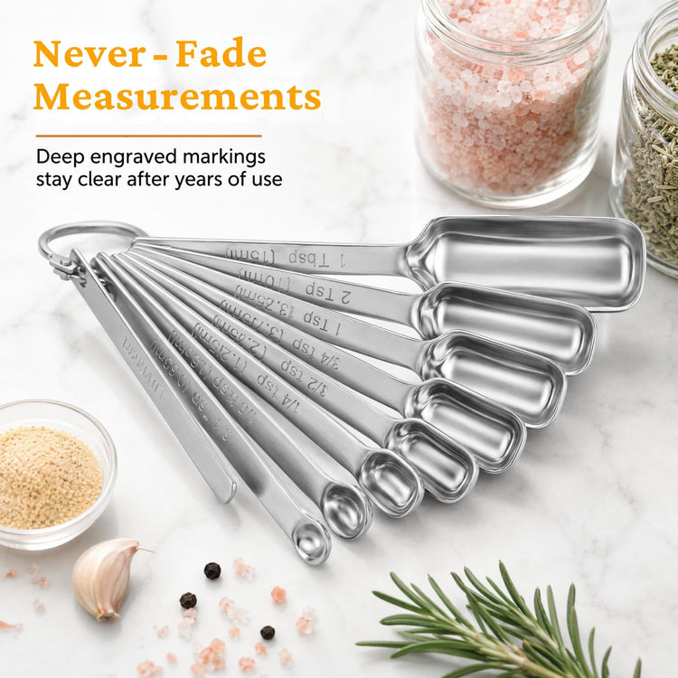 21 Pieces YUNNKEEY Measuring Cups and Spoons Set