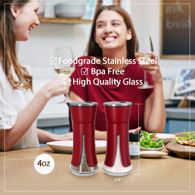 Red Salt and Pepper Shakers by Aelga (2 Count)