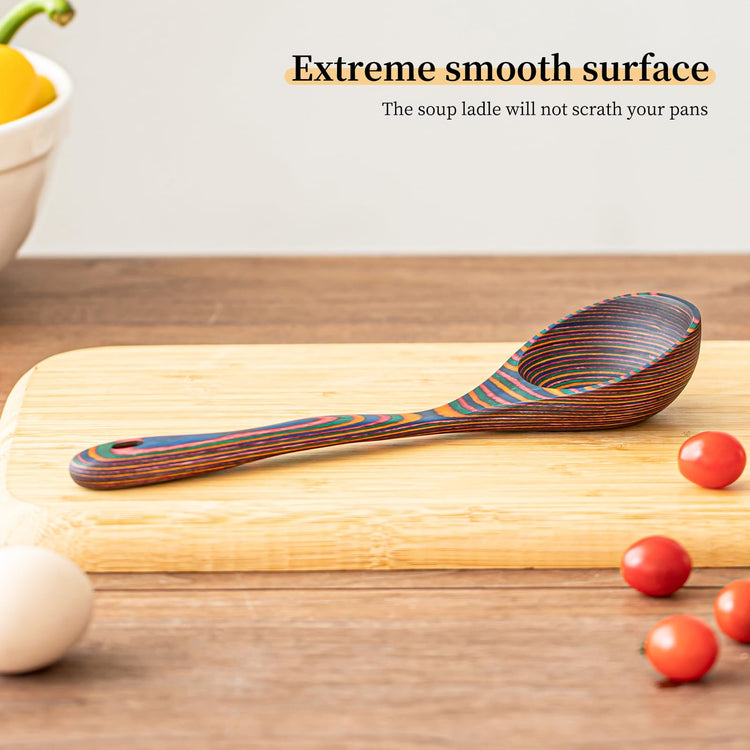 Pakkawood Rainbow Deep Soup Ladles